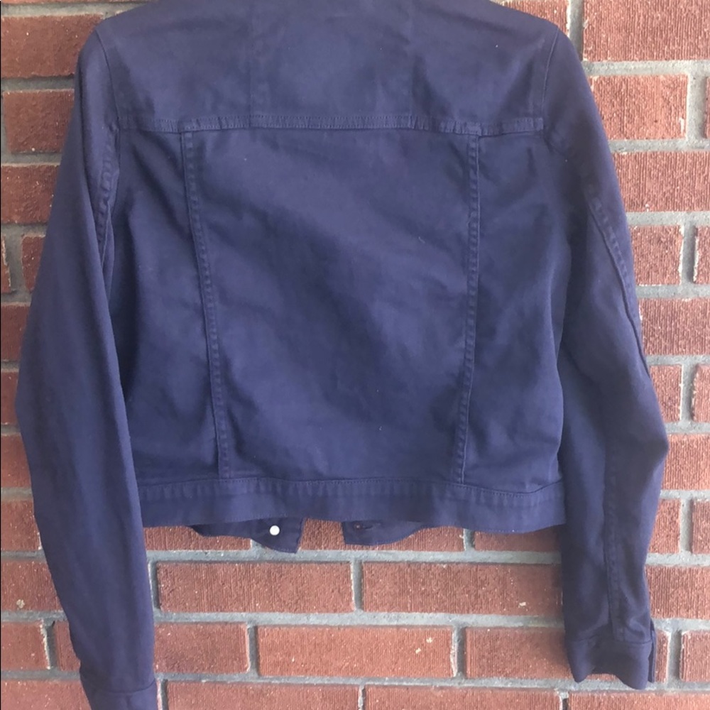 Michael Kors Navy Blue Cropped Jacket-Size Small - Picture 8 of 16